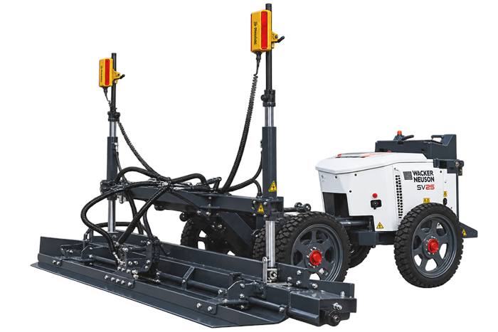 Laser screed machine