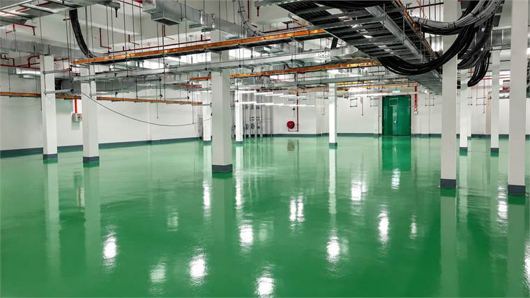 Finished epoxy flooring works by Divinity Engineering